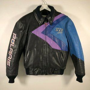 VTG Polaris XLT Leather Snowmobile Jacket Hein